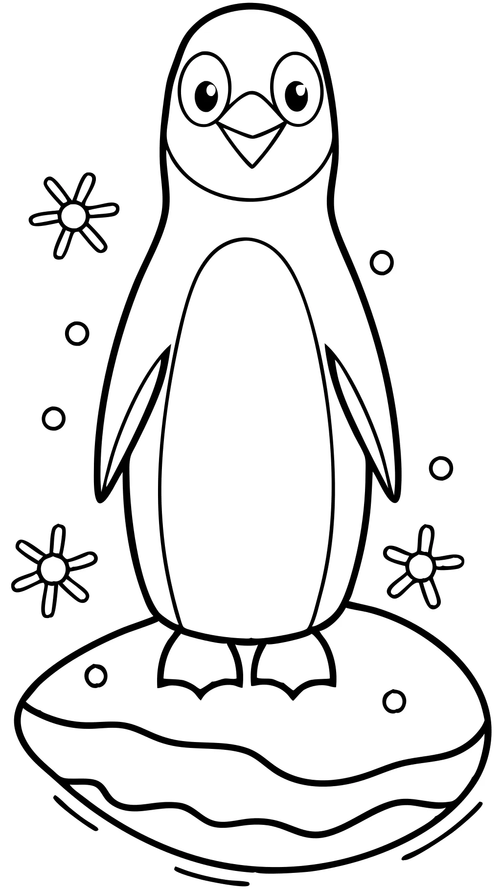 Página para colorear de pingüinos